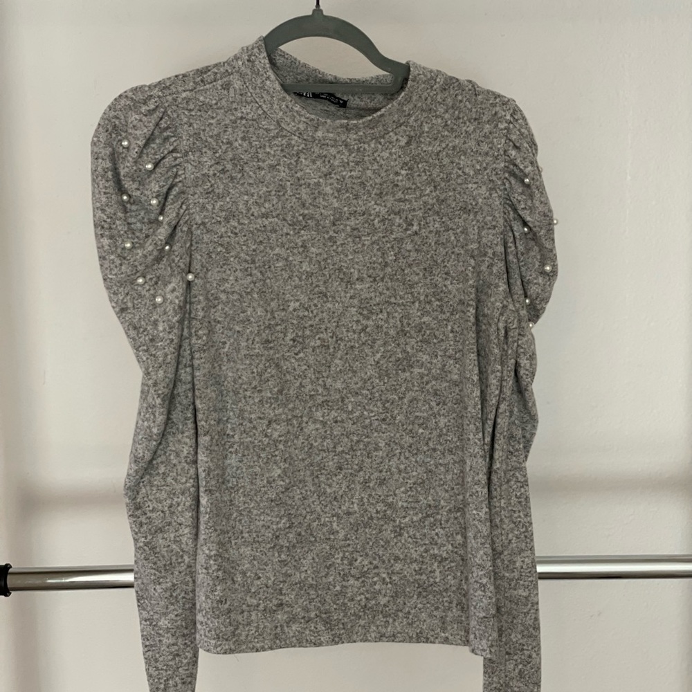 ZARA sweater with pearls, size L but fits like a medium